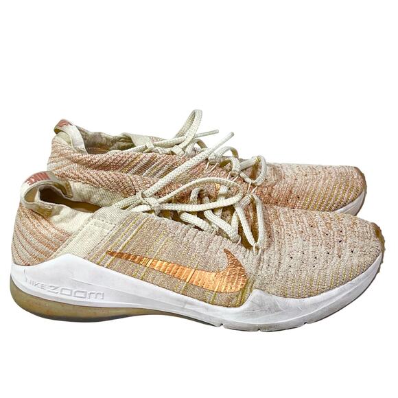 Nike Nike Air Zoom Fearless Flyknit 2 Beige Training Shoes Size 6 Womens Used - Picture 3 of 15